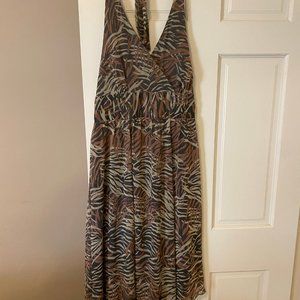 Vintage midi halter dress, size 12